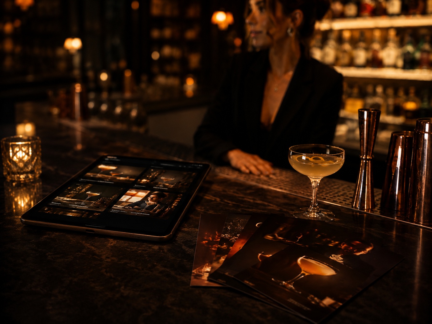 Cocktail event calendar and nightlife flyers