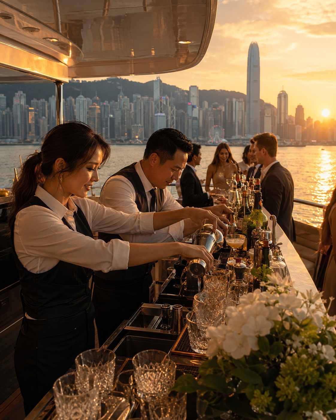 Yacht party bartender in Hong Kong