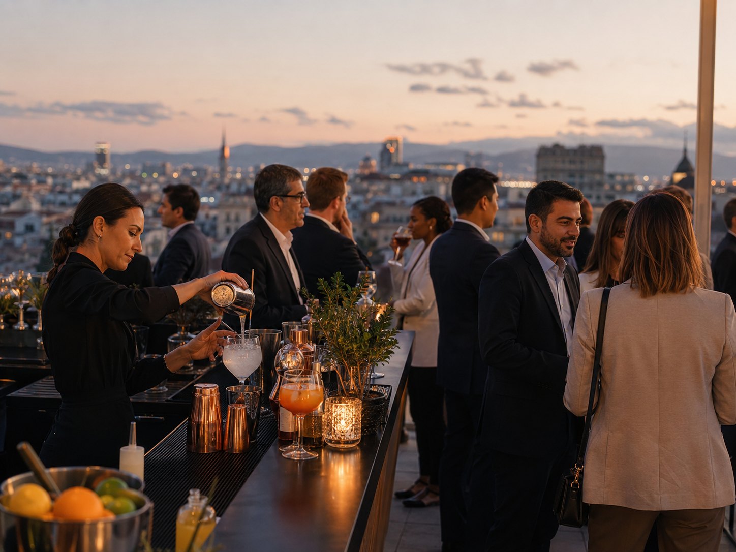 Corporate cocktail reception in Barcelona